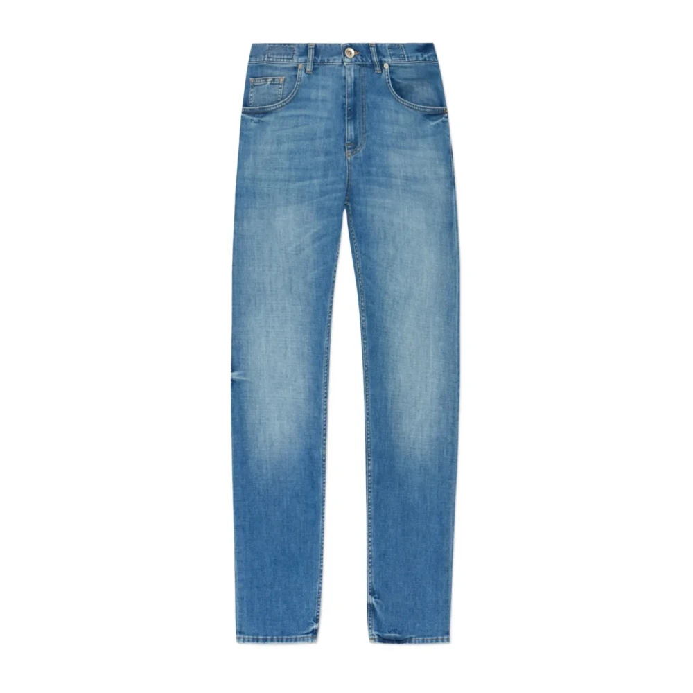 Eleventy Men's Blue Loose Fit Jeans, W33, Five-Pocket Jeans