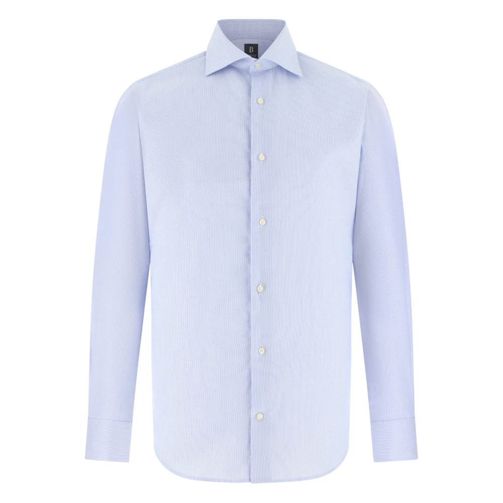 Boggi Milano Mannelijk Blauw Overhemden Heren, 4XL, Katoen, Ultimate Non-Iron Overhemd