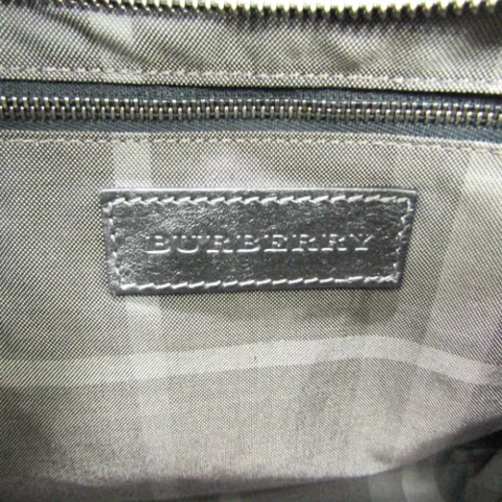 Burberry Vintage Pre-owned Leather shoulder-bags Gray Dames