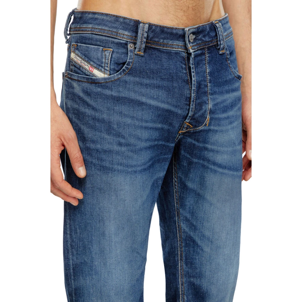 Diesel Donkerblauwe Straight Leg Jeans Blue Heren