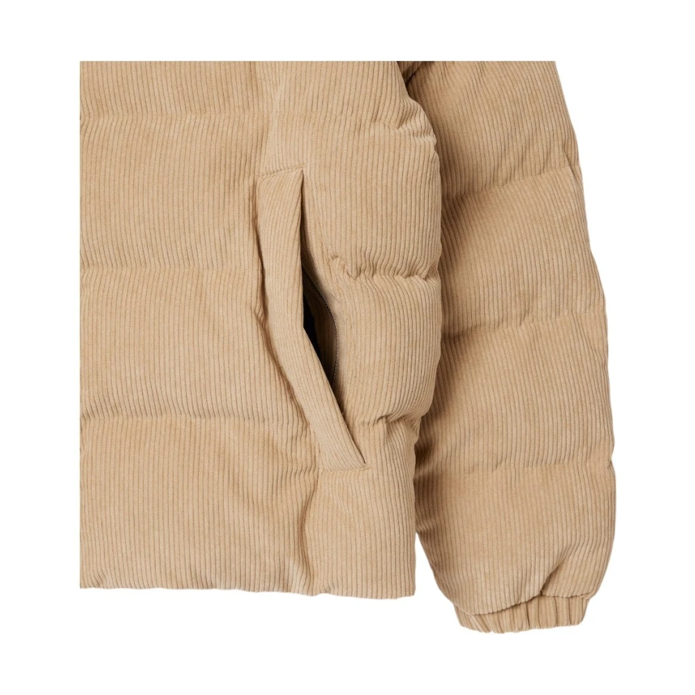 Lacoste Velours Gewatteerde Winterjas Beige Heren