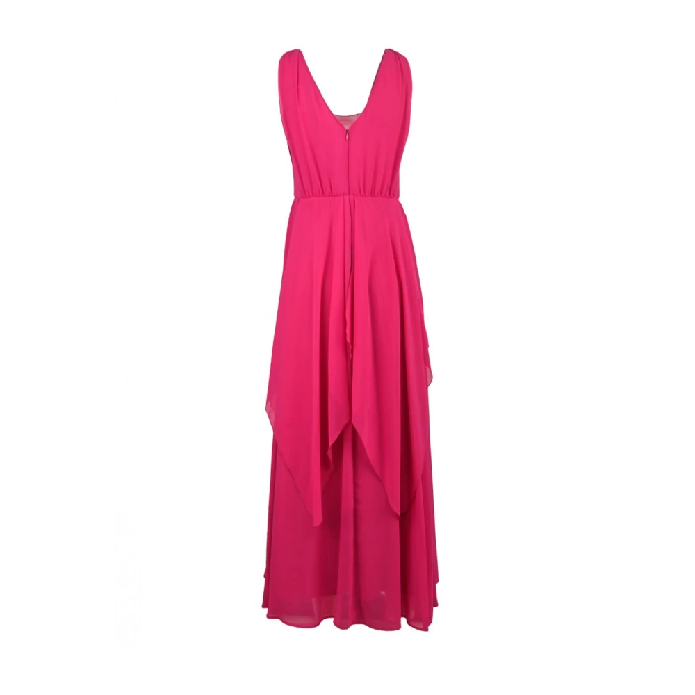 Pennyblack Elegante Polyester Jurk met Ruches Pink Dames
