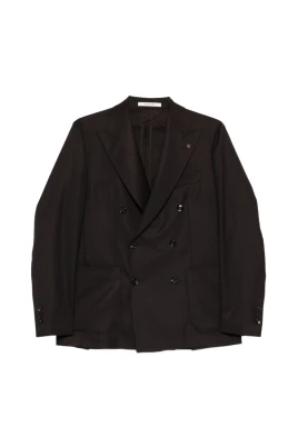 Blazer doppiopetto con revers a lancia