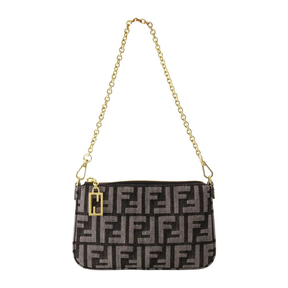 Fendi Women's Gray Shoulder Bags, One Size, Baguette Pouch