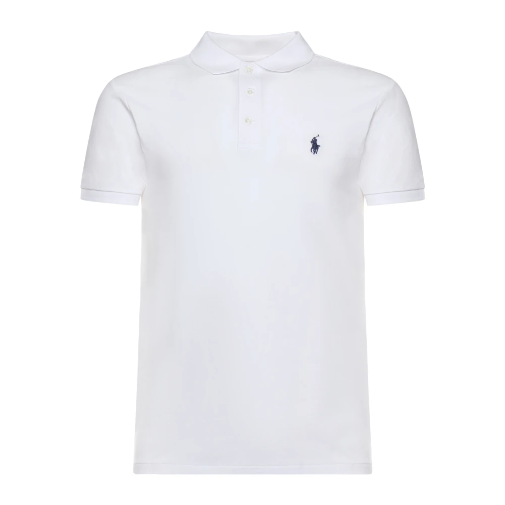 Polo Ralph Lauren Men's White Stretch Pique Polo Shirt
