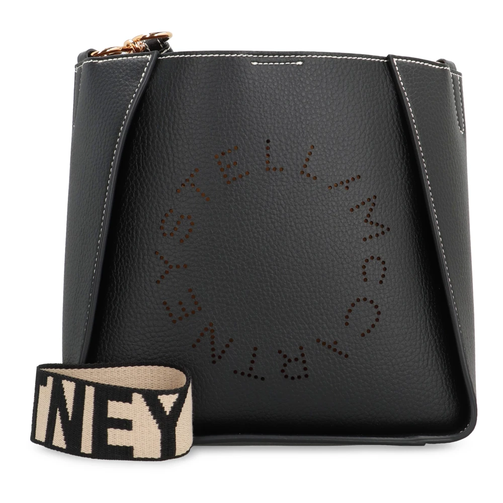 Stella Mccartney Women's Black Stella Logo Shoulder Bag