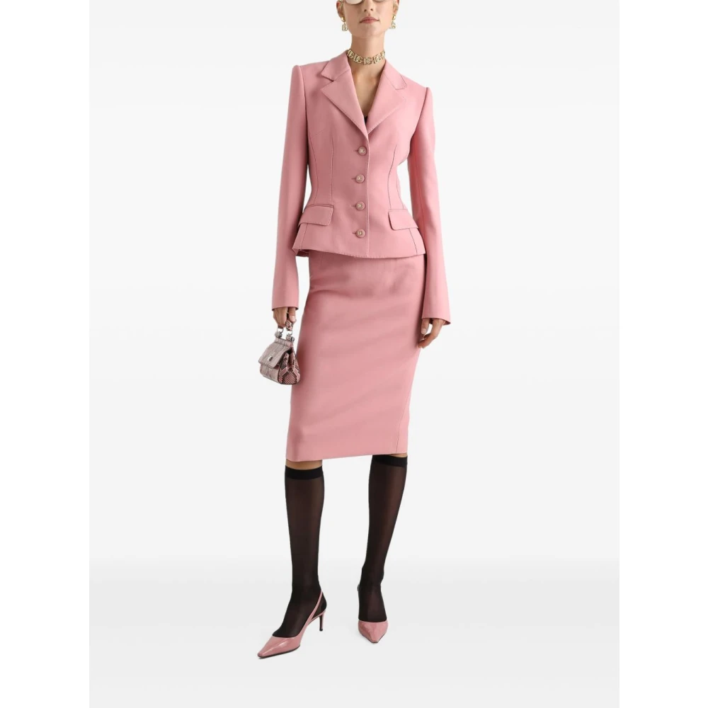 Dolce & Gabbana Roze Wollen Rok Pink Dames