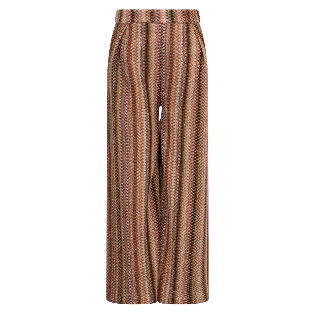 Missoni Girls Multicolor Zigzag Knitted Trousers
