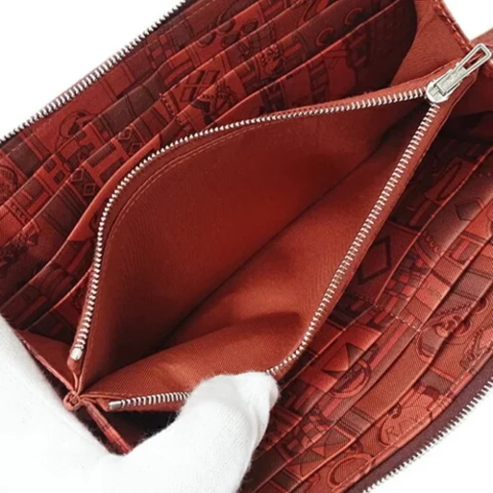 Hermès Vintage Pre-owned Leather wallets Red Dames