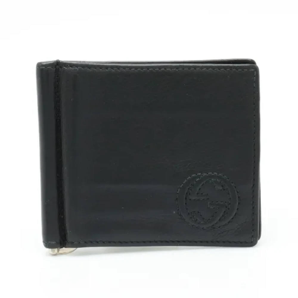 Gucci Vintage Pre-owned Leather wallets Black Dames