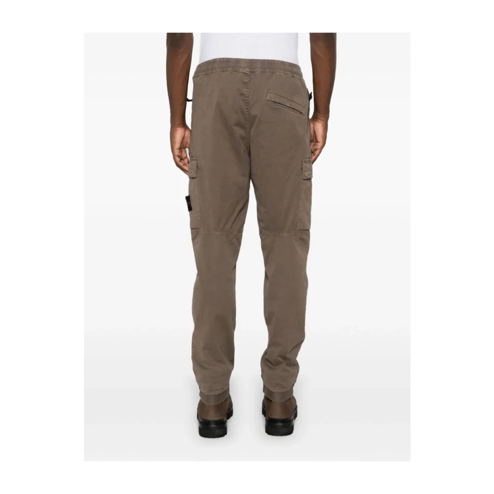 Stone Island Bruine Broek met Zakken Brown Heren