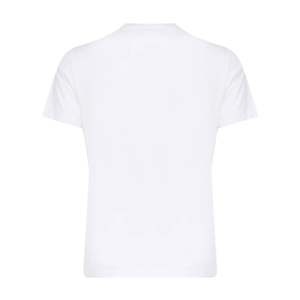 Casablanca Witte Katoenen T-shirt Ronde Kraag Korte Mouwen White Dames