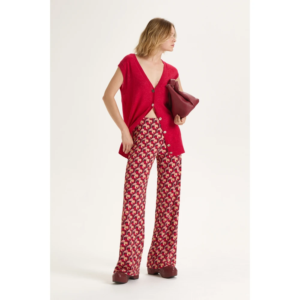 Maliparmi Jersey Poppy Broek Red Dames