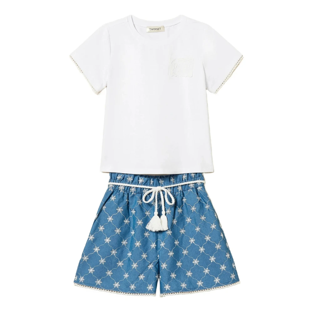 Twinset Multicolor 13307 Embroidered Denim Completo - Unisex - Kids Sets - 18 M - Kids