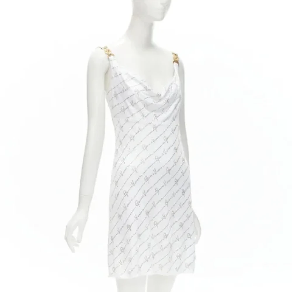 Versace Pre-owned Viscose dresses White Dames