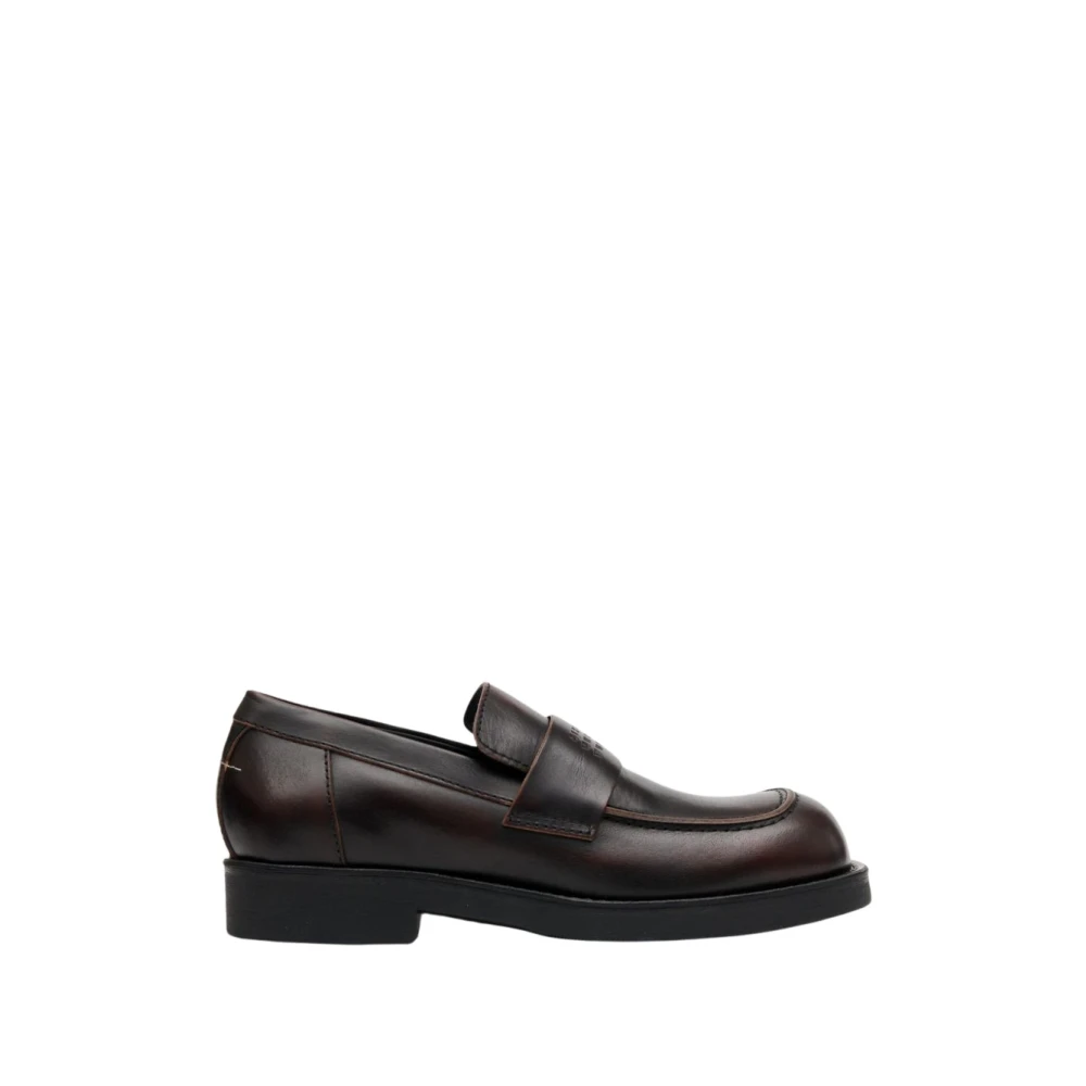 MM6 | Cappuccino leather urban biker loafers | female | 36 - Image 2