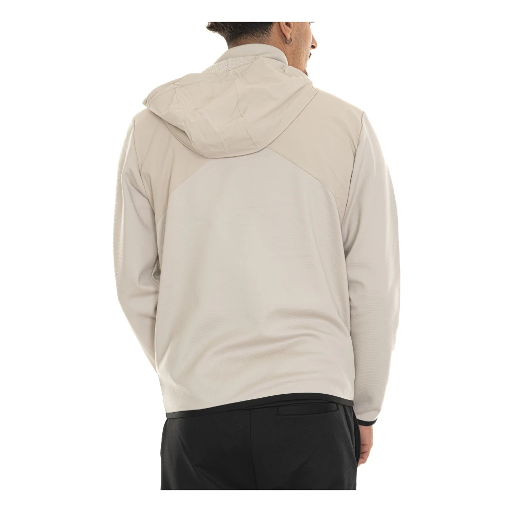 Boss Rits Hoodie met Contrast Details Beige Heren