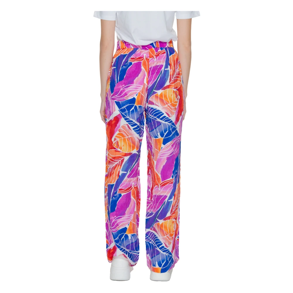 Vila Wijde Broek Lente Zomer Collectie Multicolor Dames
