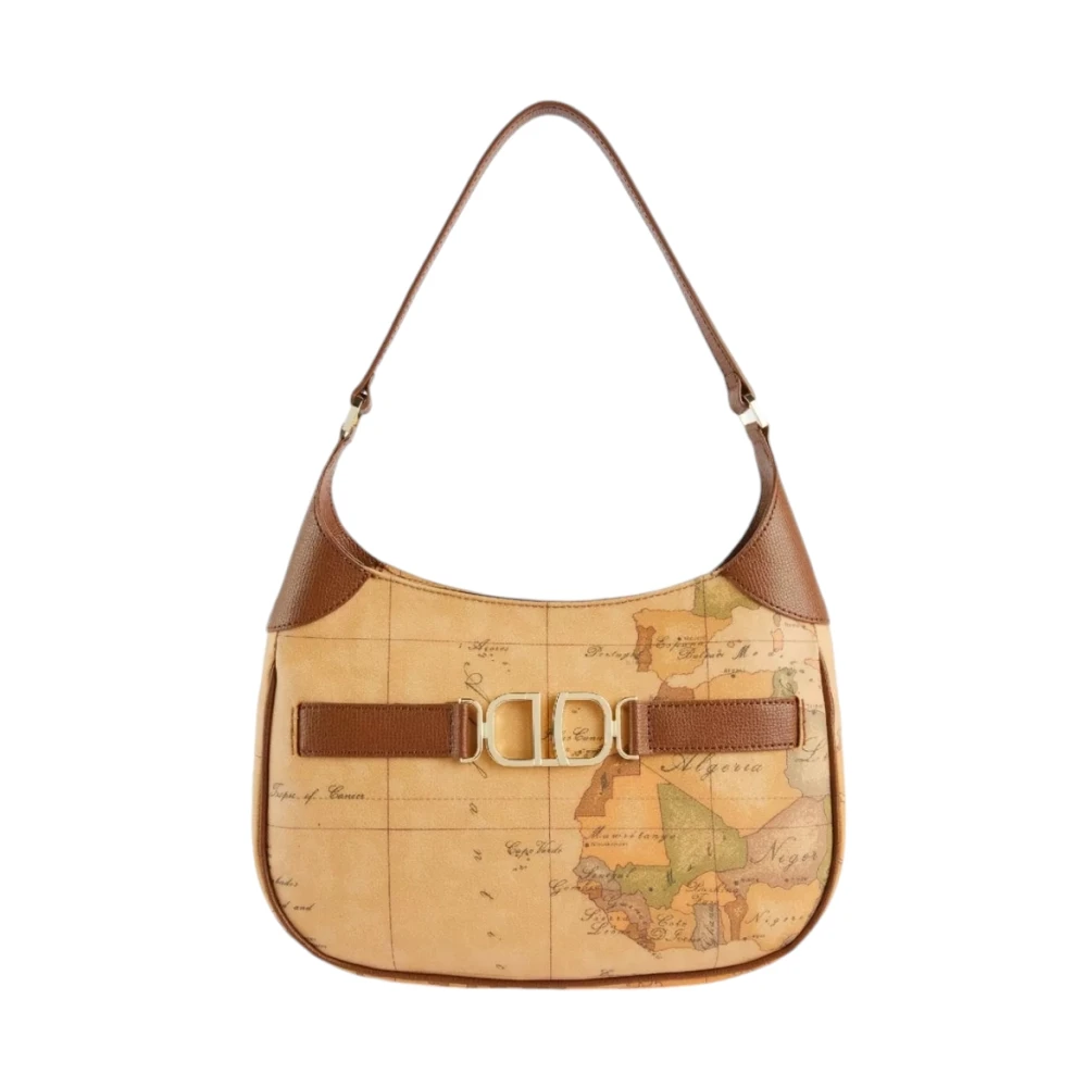 Alviero Martini 1a Classe Moderne 3D Geo Schoudertas Brown Dames