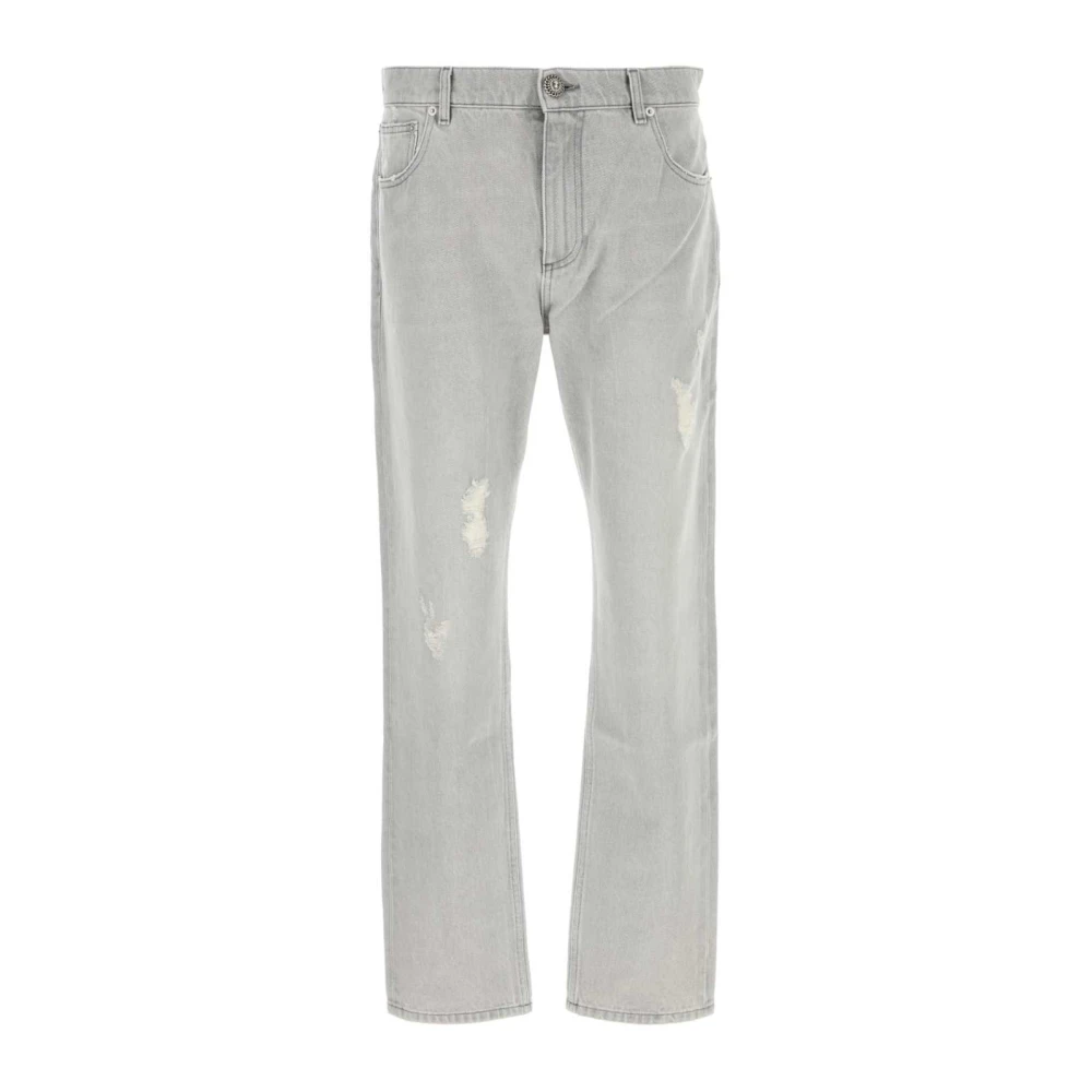 Balmain Stijlvolle Grijze Denim Jeans Gray Heren