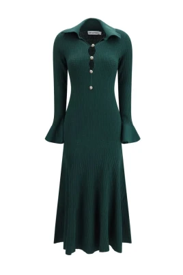 Keyhole Knit Midi Dress