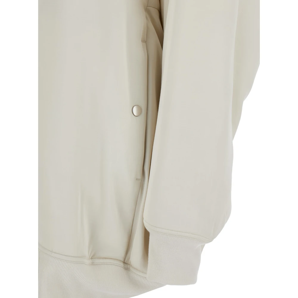 Rick Owens Witte Bomberjack in Virgin Wol White Dames