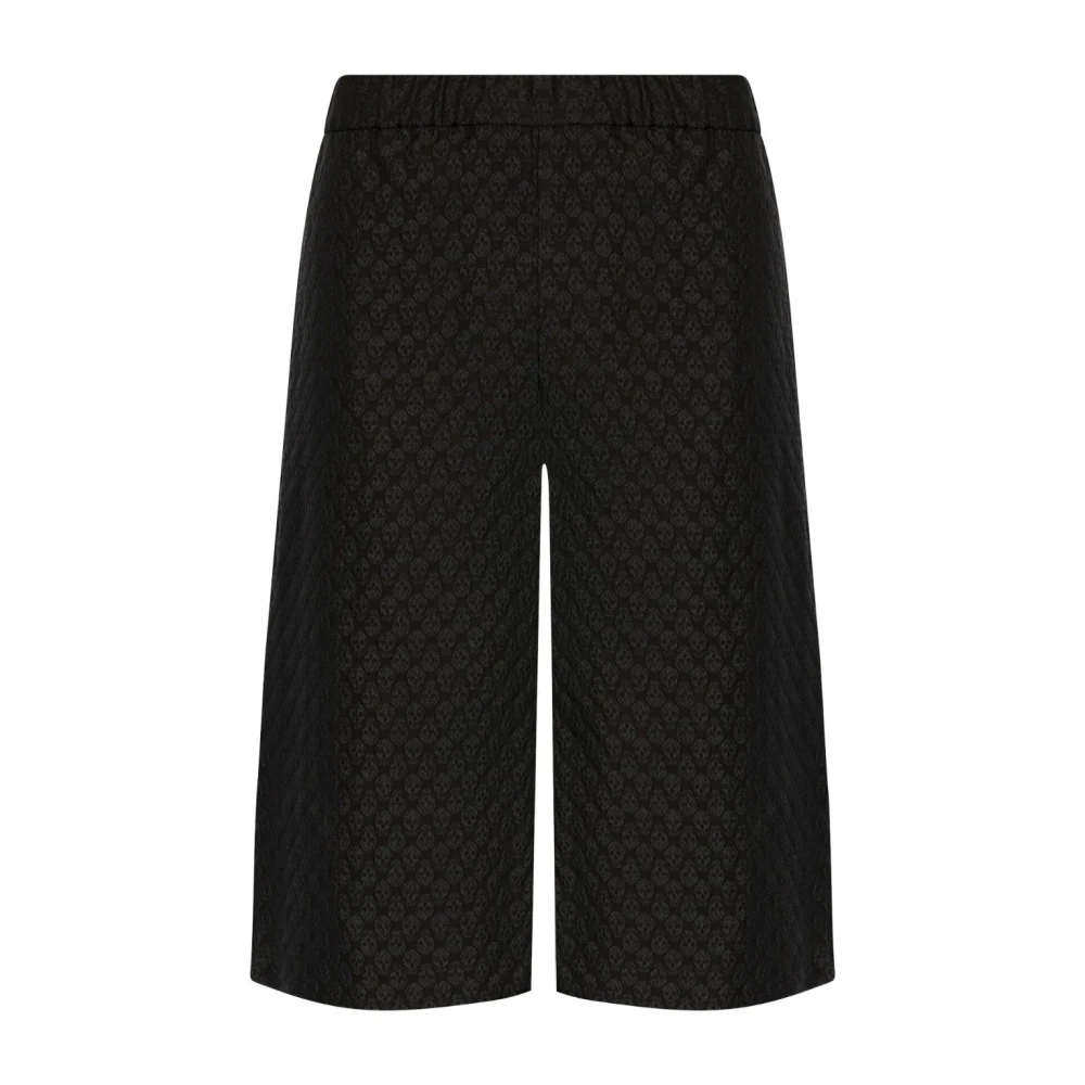 Alexander Mcqueen Black Elasticated Waistband Shorts With Pockets - Male - Bermudas - S - Shorts