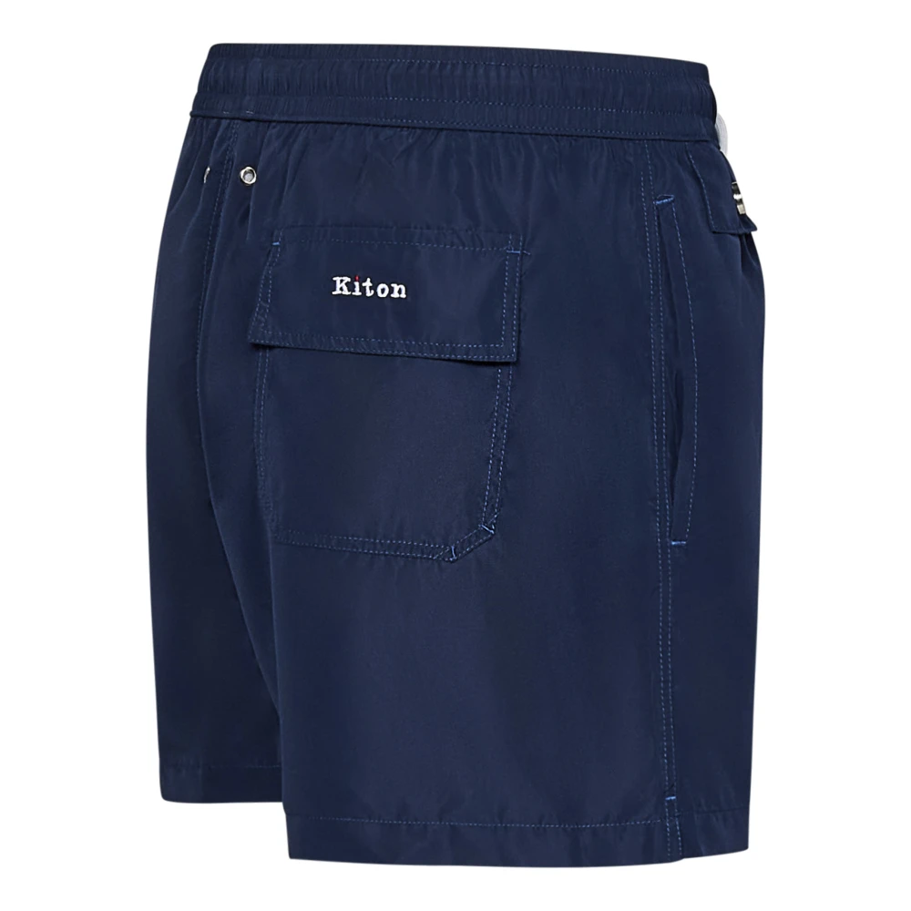 Kiton Blauwe zwemkleding Ss25 Stijlvolle lichtgewicht zwembroek Blue Heren