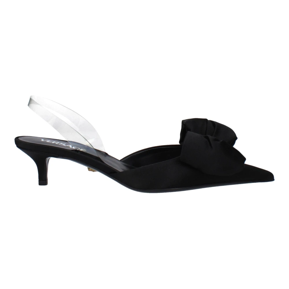 Versace Satin Sandals - Female - Pumps - Black - 5 Uk - Shoes