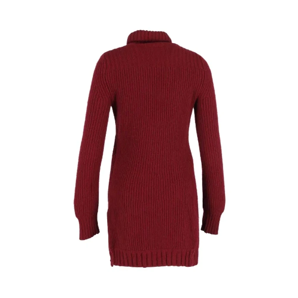 Celine Vintage Pre-owned Wool dresses Red Dames