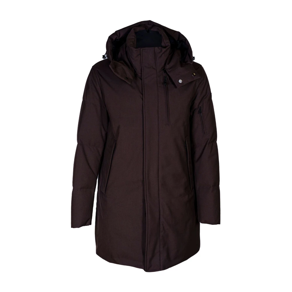 Duno Heren Parka met Veren Vulling Brown Heren