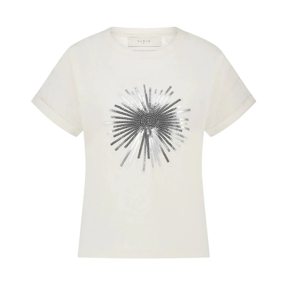 Nukus Lange Mouw Top Albufeira Shirt White Dames