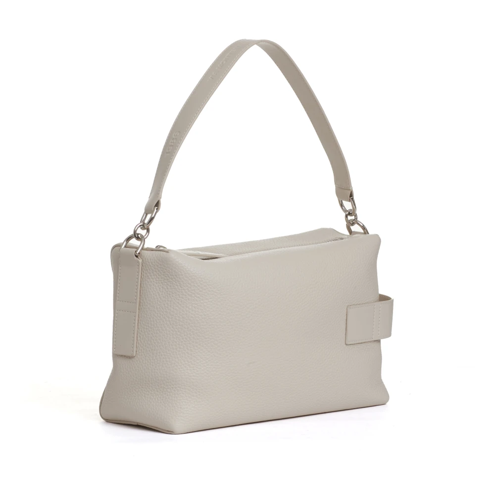 Hogan Crème Leren Handtas Elegantie Beige Dames