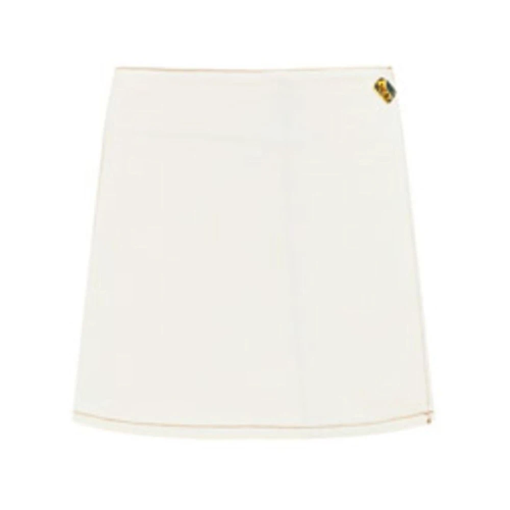 Ganni Stijlvolle Mini Rok White Dames
