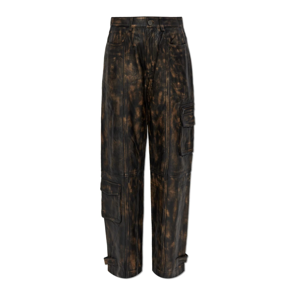 Gestuz Leren broek Lineragz Brown Dames