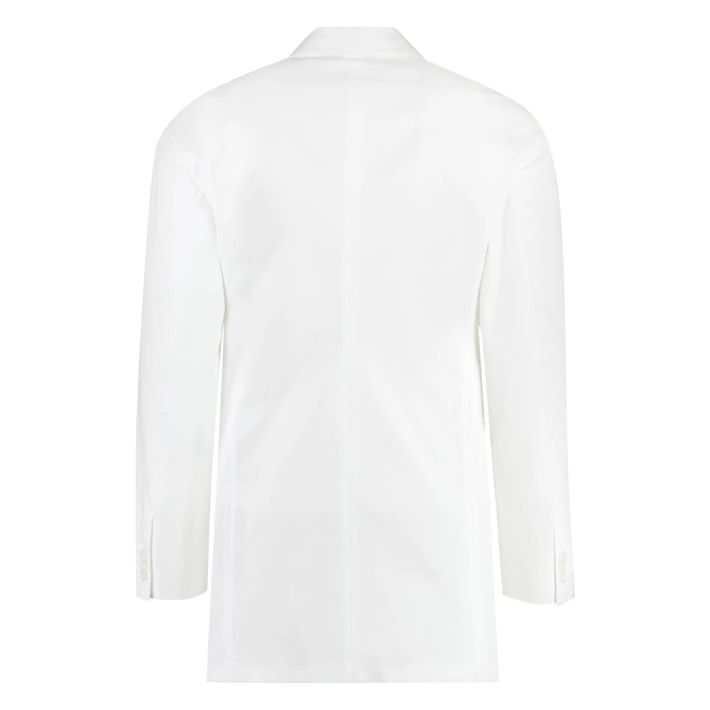 Dolce & Gabbana Katoenen reverskraagjas White Heren