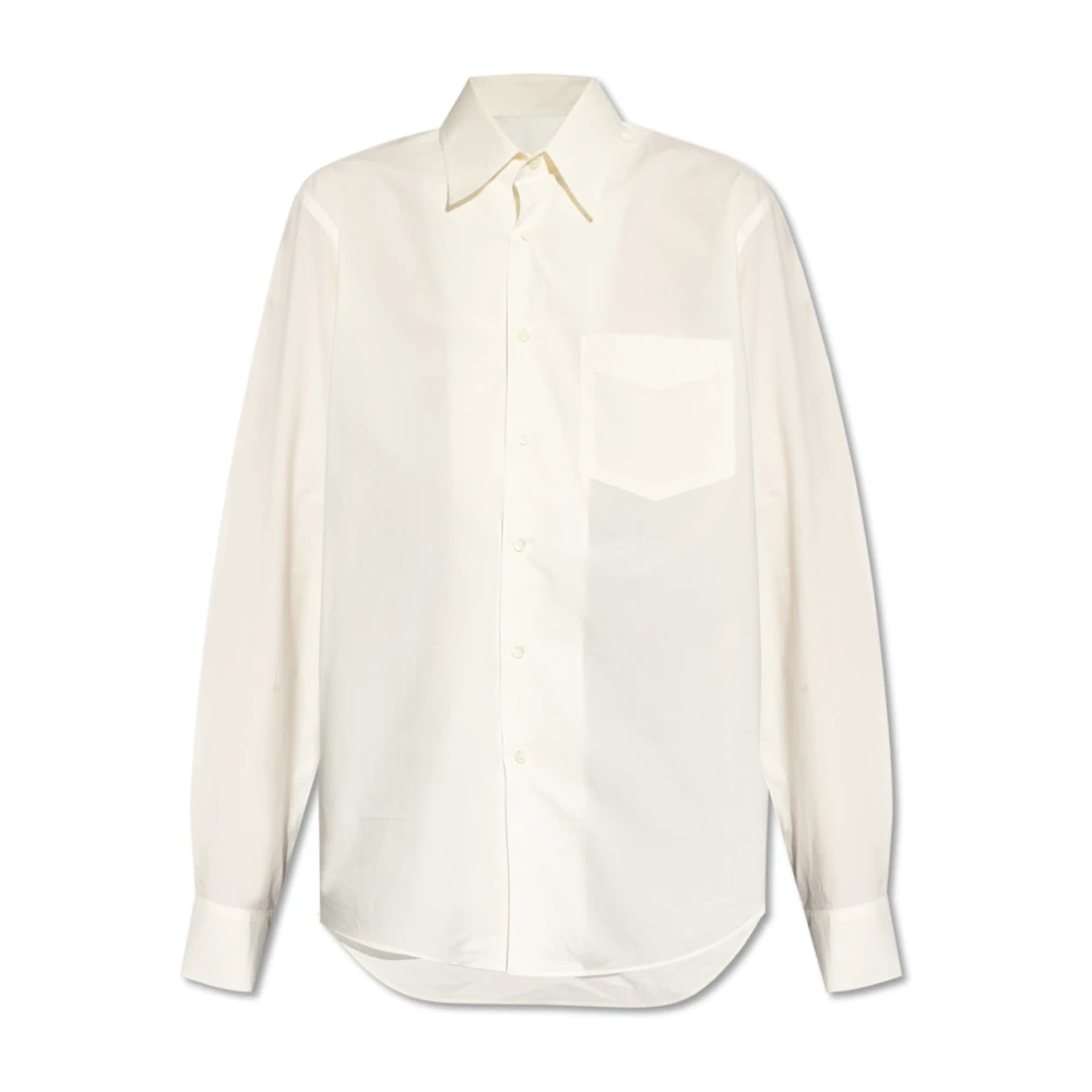 MM6 Maison Margiela Katoenen Overhemd Beige Dames
