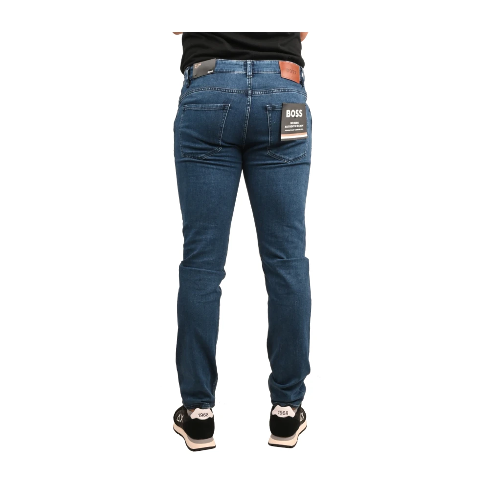 Hugo Boss Skinny katoenen jeans Medium wassen veelzijdig Blue Heren