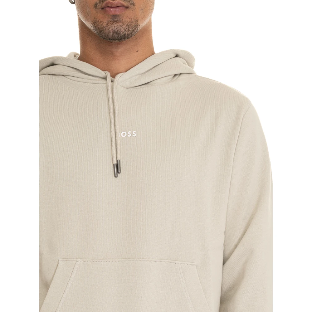 Boss Casual Crewneck Sweatshirt Beige Heren