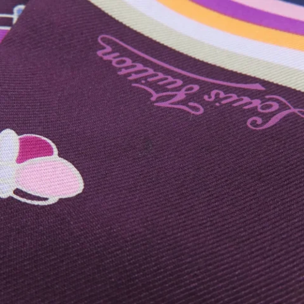 Louis Vuitton Vintage Pre-owned Silk scarves Purple Dames