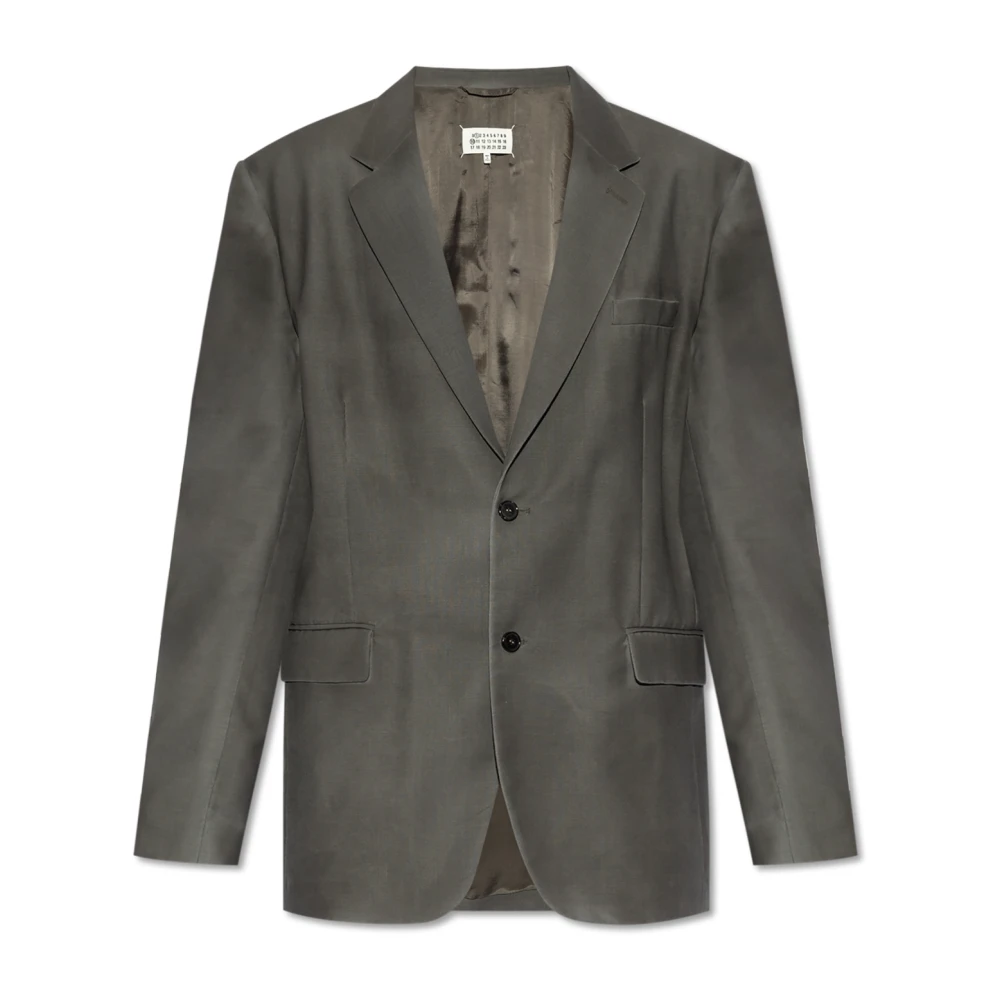 Maison Margiela Mohair Wol Blend Blazer Gray