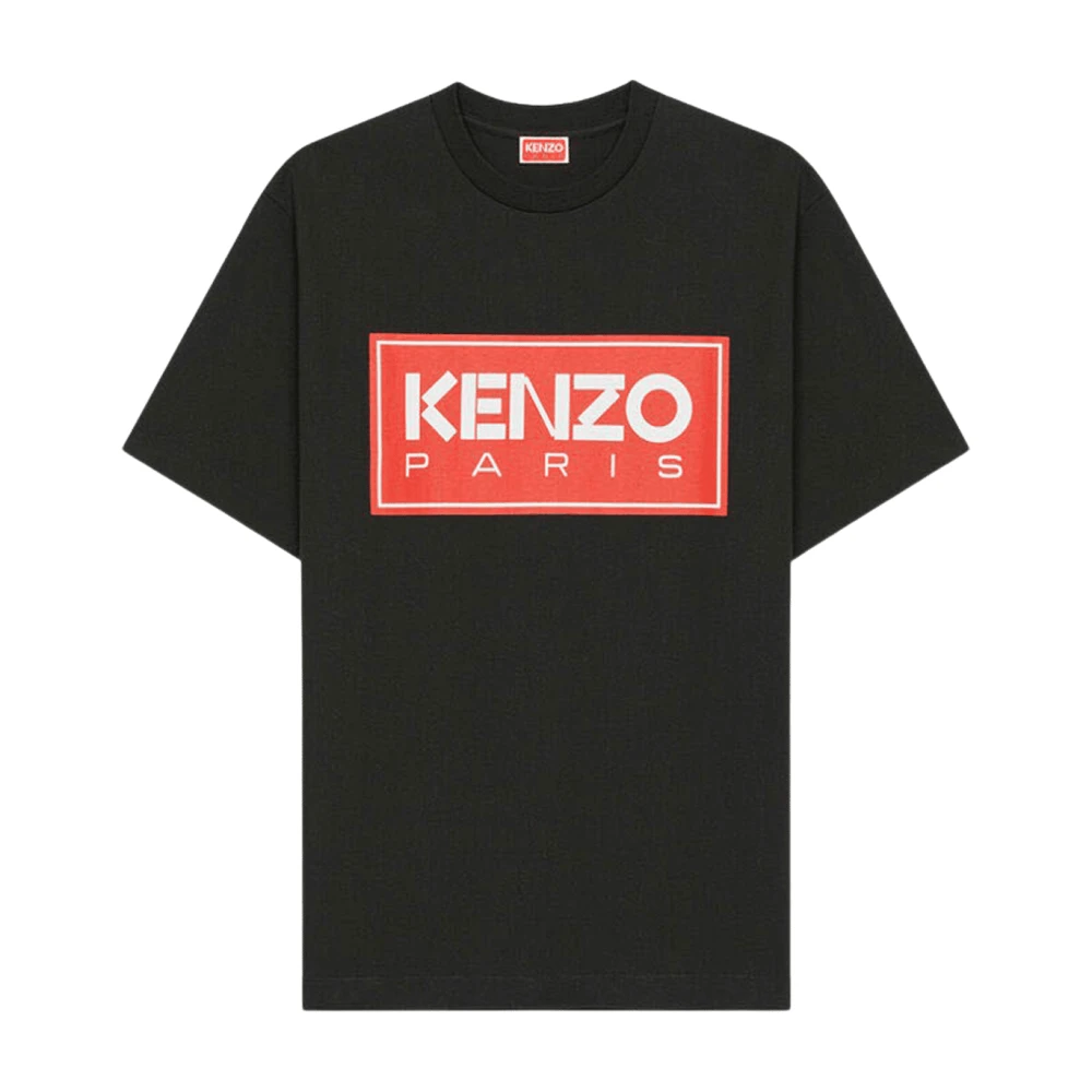 Kenzo Tee-Shirt Paris Zwart Rood XL Black Heren