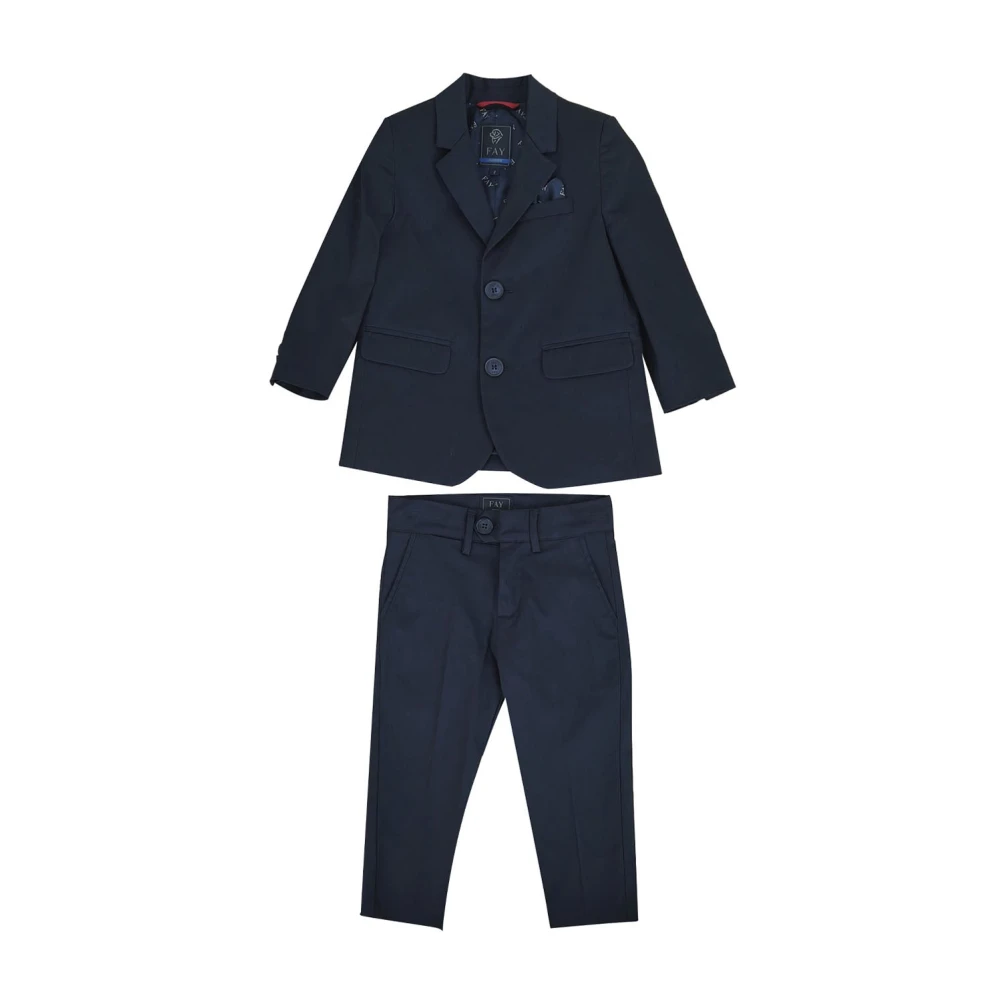 Fay Boys Blue Cotton Suit - Kids Suits - 2 Y - Kids