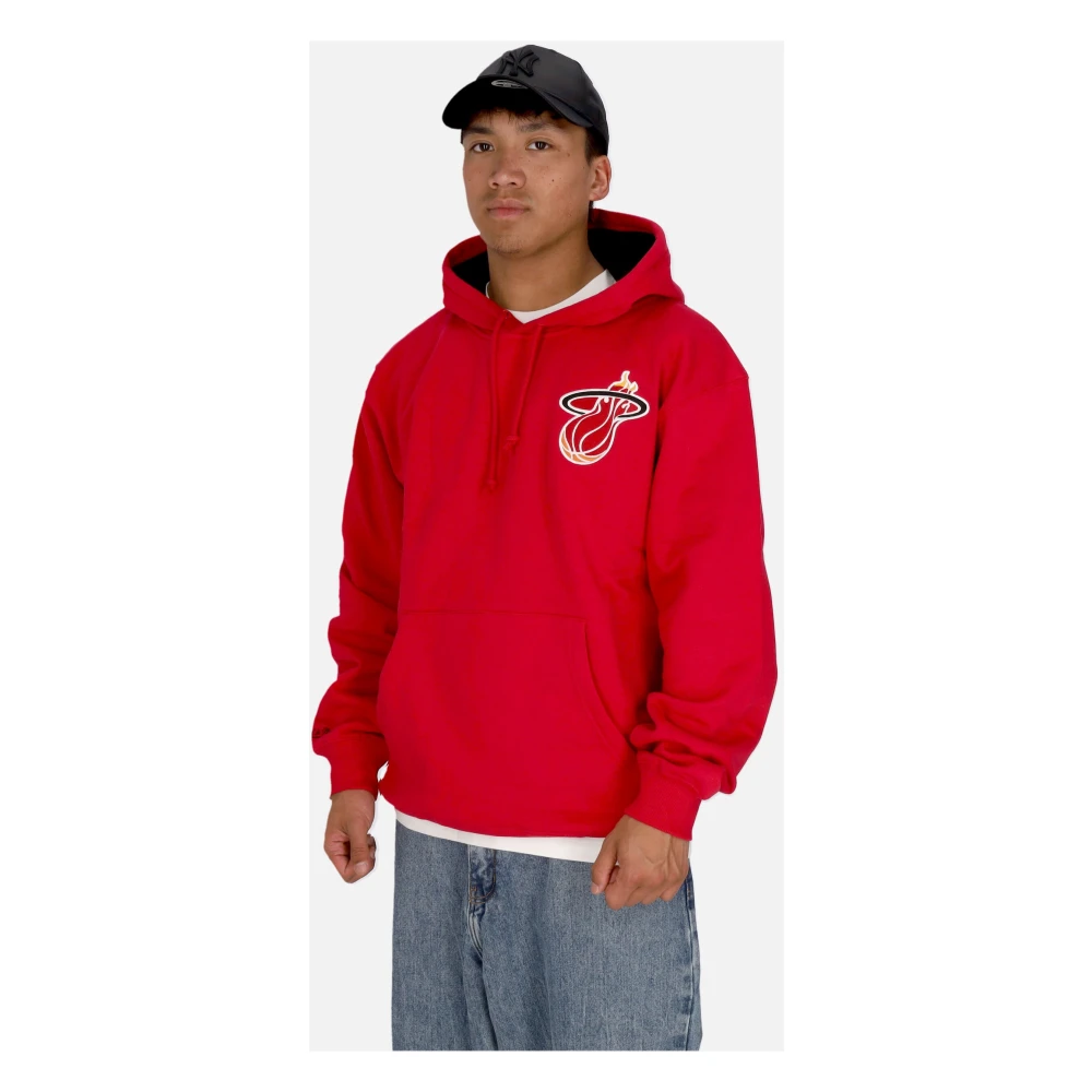 Mitchell & Ness Miami Heat Vintage Logo Hoodie Red Heren