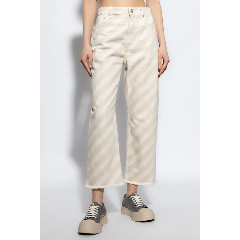 Marni Wijde broek Beige Dames