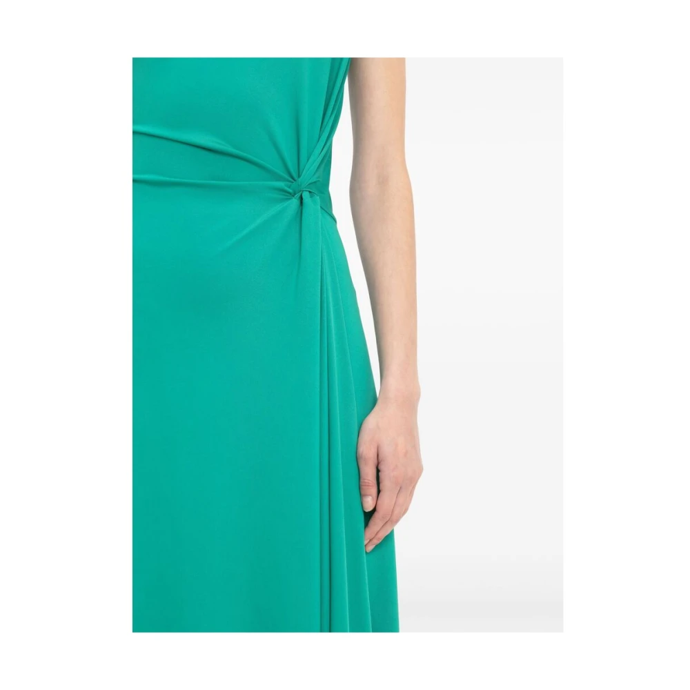 Victoria Beckham Groene Mouwloze Plooi Jurk Green Dames