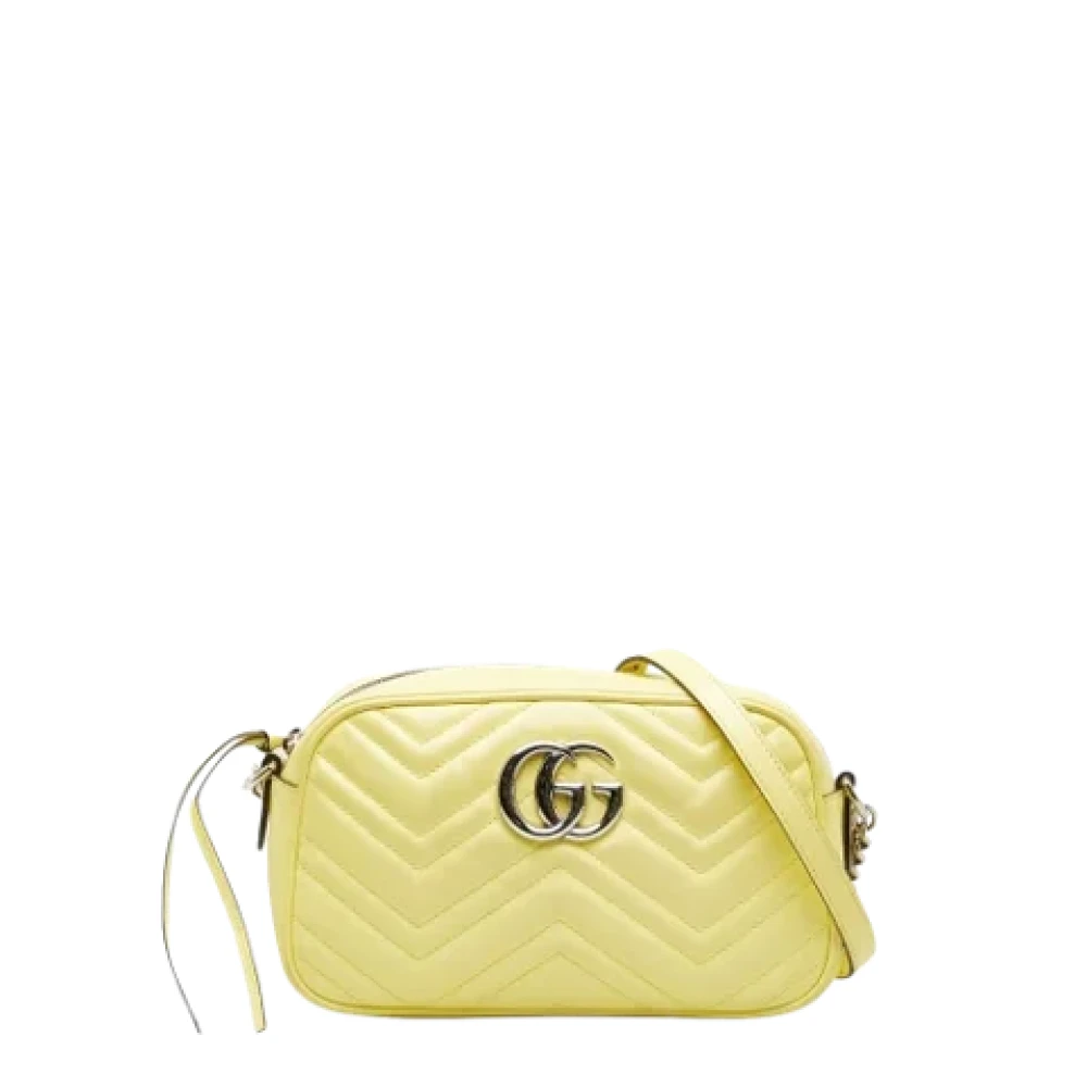 Gucci Vintage Pre-owned Leather shoppers Yellow Dames