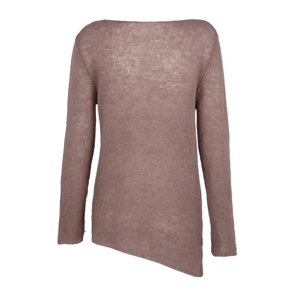 Cortana Alpaca Merino Zijde Lange Mouw Jersey Brown Dames