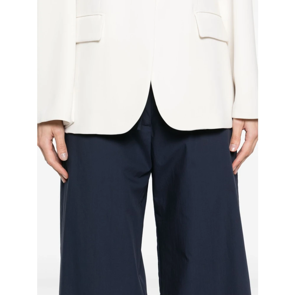 P.a.r.o.s.h. Blauwe Broek met Elastische Tailleband Blue Dames
