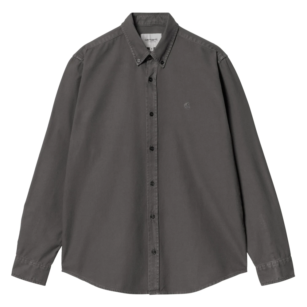Carhartt WIP Grijze Katoenen Knoopshirt Gray Heren